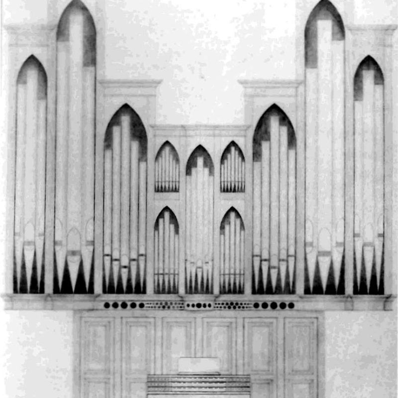 Nenninger organ: the facade draft of the organ project